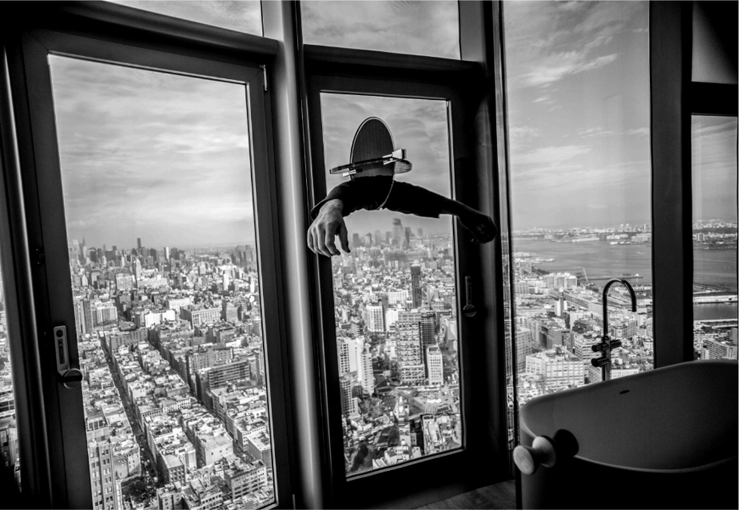 “The Hand, 56 Leonard” is one of the photographs of Tribeca that Donna Ferrato is selling in support of Sanctuary for Families.